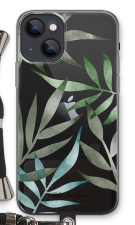 Tropical watercolor leaves