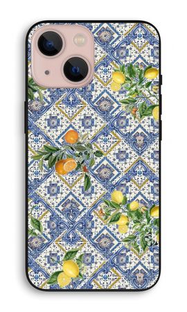 Blue tiles, lemons and oranges - small