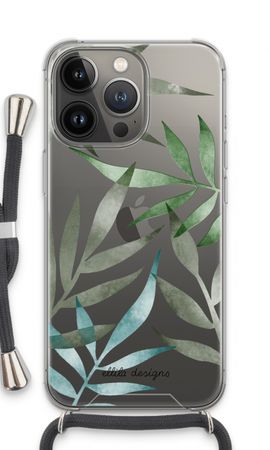 Tropical watercolor leaves