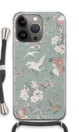 Japanese crane birds blossom