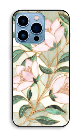 Fleur en vitrail orange