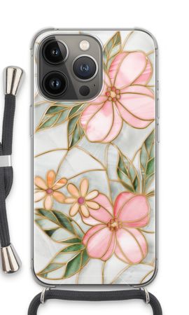 Orange stained glass flower