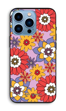 Retro bloemen - Paars