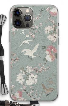 Japanese crane birds blossom