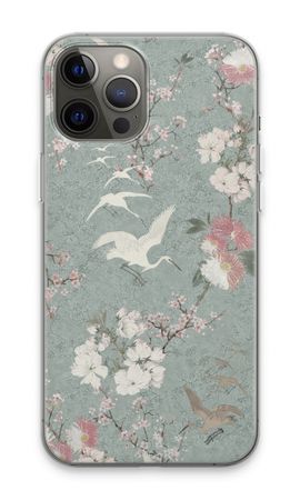 Japanese crane birds blossom