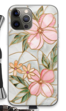 Orange stained glass flower