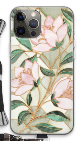 Orange stained glass flower