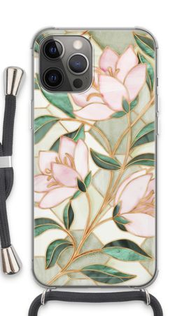 Orange stained glass flower