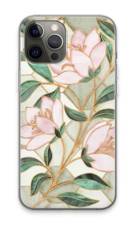 Orange stained glass flower