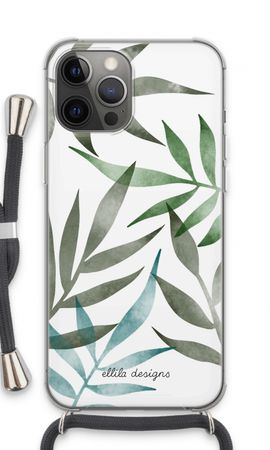 Tropical watercolor leaves