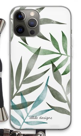 Tropical watercolor leaves