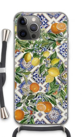 Blue tiles, lemons and oranges