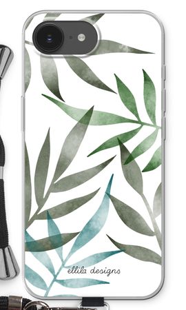 Tropical watercolor leaves