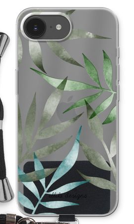 Tropical watercolor leaves