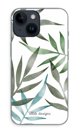 Tropical watercolor leaves