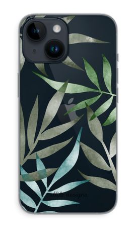 Tropical watercolor leaves