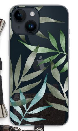 Tropical watercolor leaves