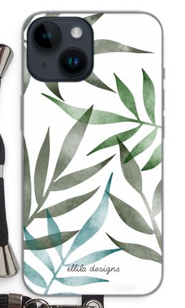 Tropical watercolor leaves