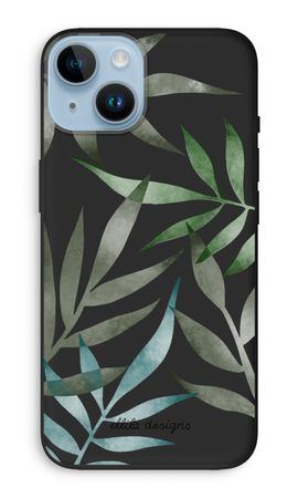 Tropical watercolor leaves