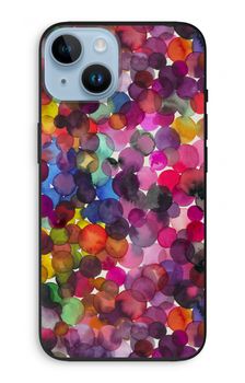 Overlappende waterverfstippen