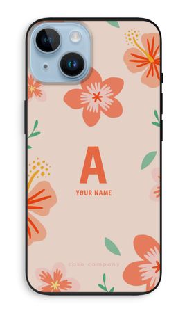 Tropical Pink Flowers Monogram