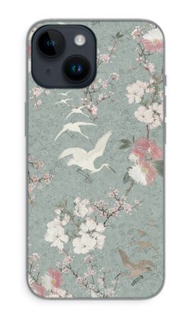 Japanese crane birds blossom
