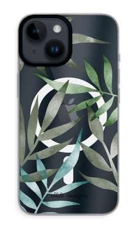 Tropical watercolor leaves