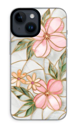 Orange stained glass flower