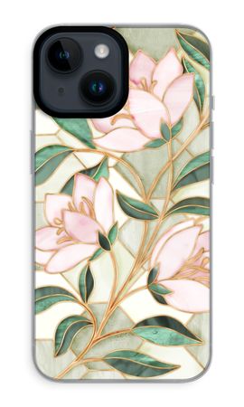 Orange stained glass flower