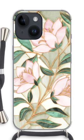 Orange stained glass flower