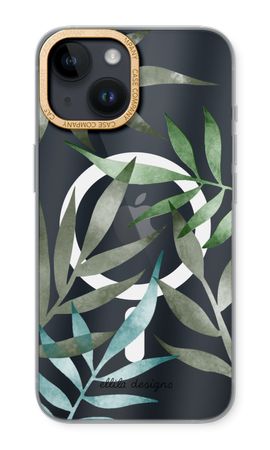 Tropical watercolor leaves