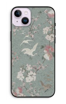 Japanese crane birds blossom