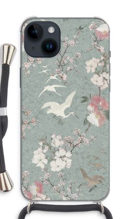 Japanese crane birds blossom