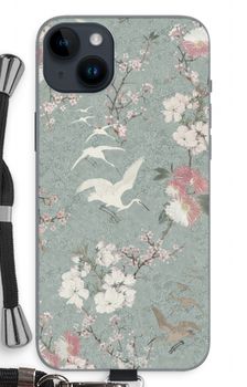 Japanese crane birds blossom