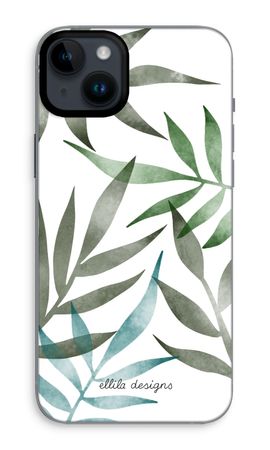 Tropical watercolor leaves