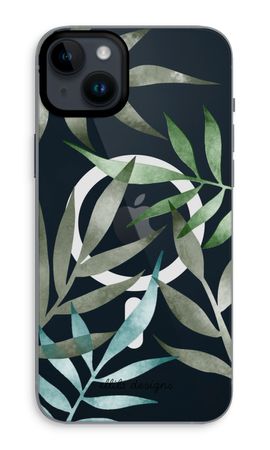 Tropical watercolor leaves