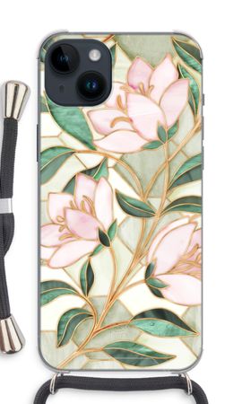 Orange stained glass flower