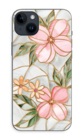 Orange stained glass flower