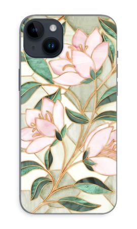 Orange stained glass flower