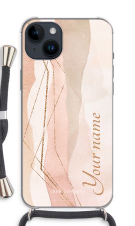 Gold Lines Namecase - Blush