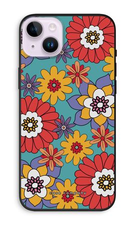 Retro bloemen - Blauw