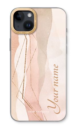 Gold Lines Namecase - Blush