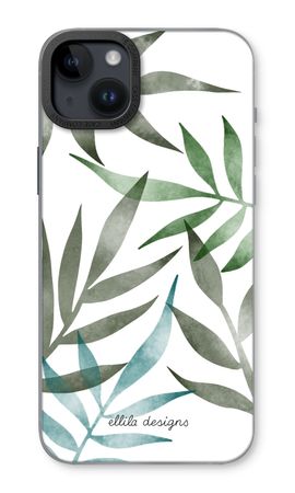 Tropical watercolor leaves
