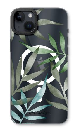 Tropical watercolor leaves