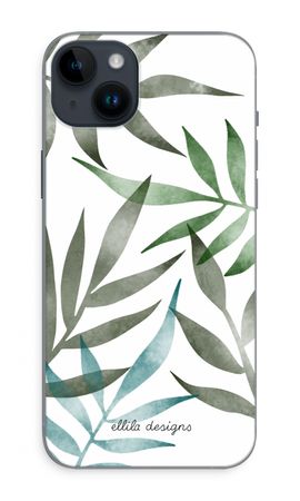 Tropical watercolor leaves