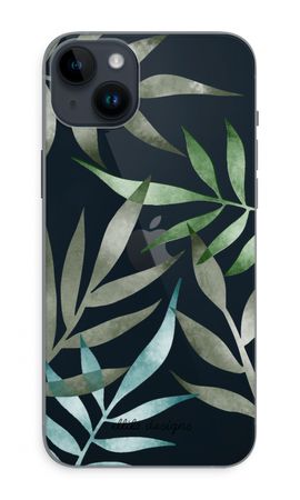 Tropical watercolor leaves