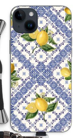 Blue tiles and lemons