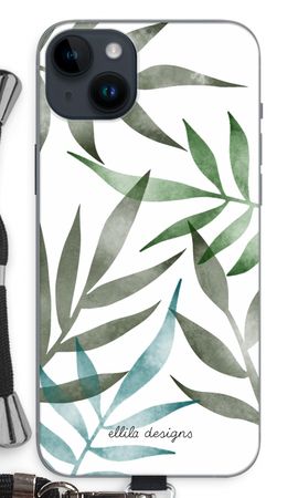Tropical watercolor leaves