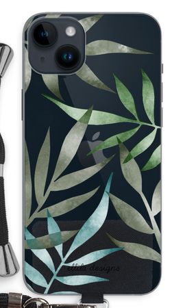 Tropical watercolor leaves