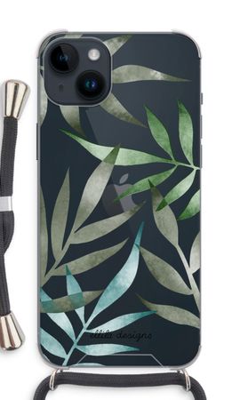 Tropical watercolor leaves